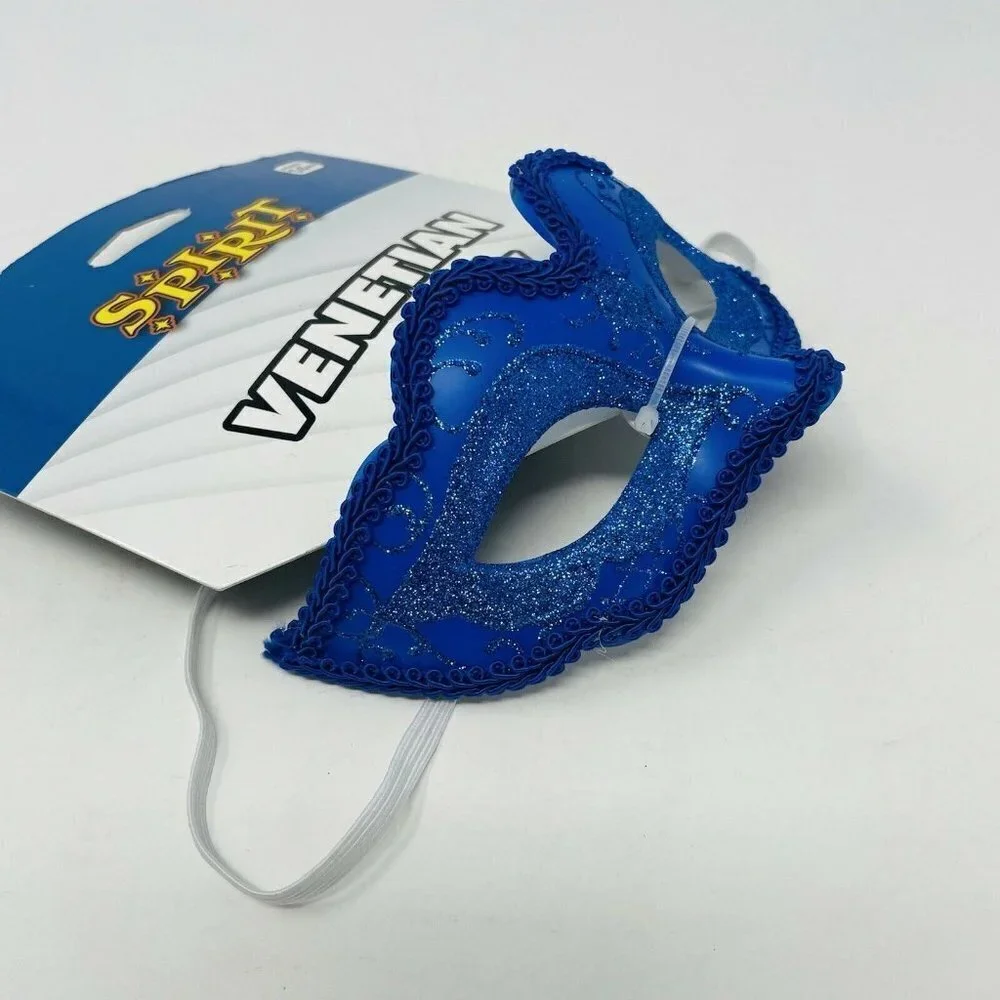 Spirit‎ Halloween Venetian Mask Blue Glitter